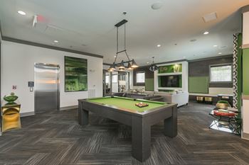 Pool table, shuffleboard table, and darts